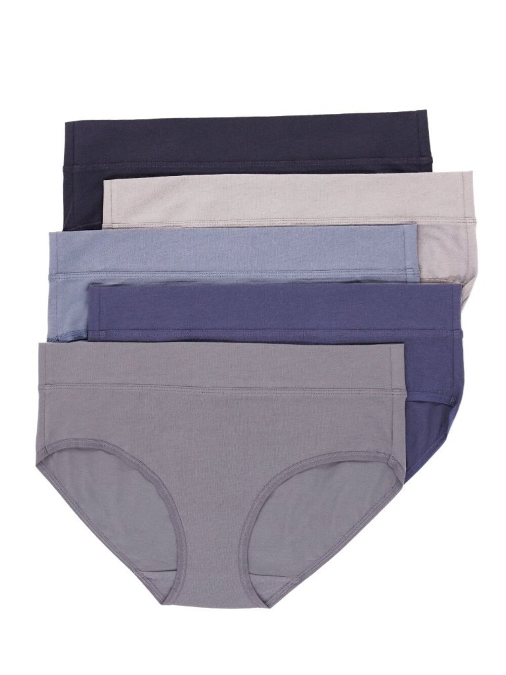 Felina Pima Cotton Hipster 5-Pack Size LargeMoody Blues / Large
